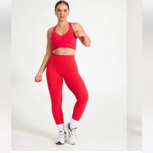 Buff Bunny Activewear sports red leggings